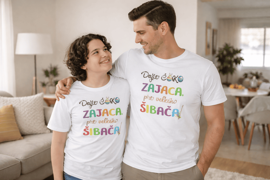 otec a syn tričká Dajte čoko zajaca mk